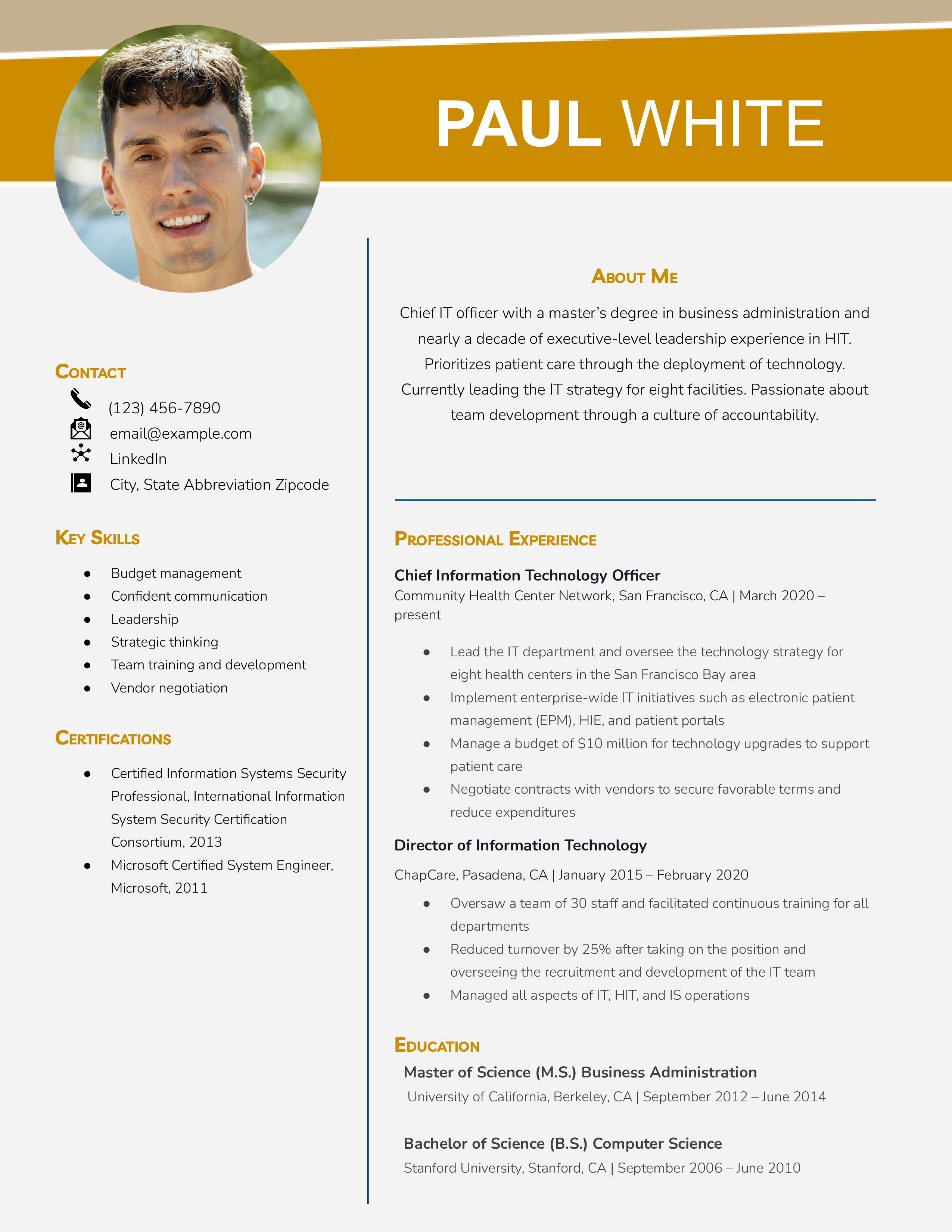 Information Technology (IT) Resume Examples and Templates for 2025 