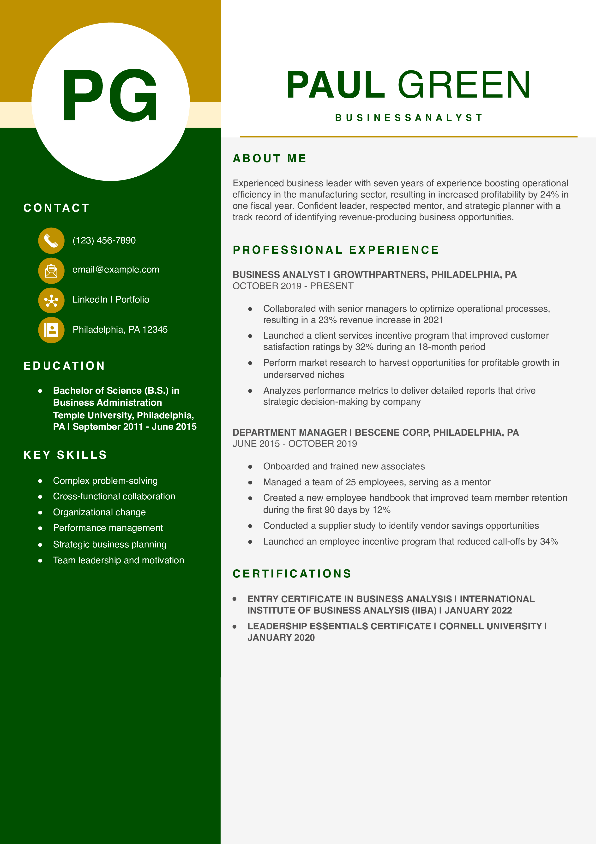 Business Resume Examples and Templates for 2025