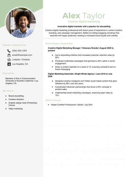 Creative Resume Templates and Examples for 2025
