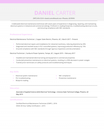 20 Best HVAC Technician Resume Examples and Templates for [y]