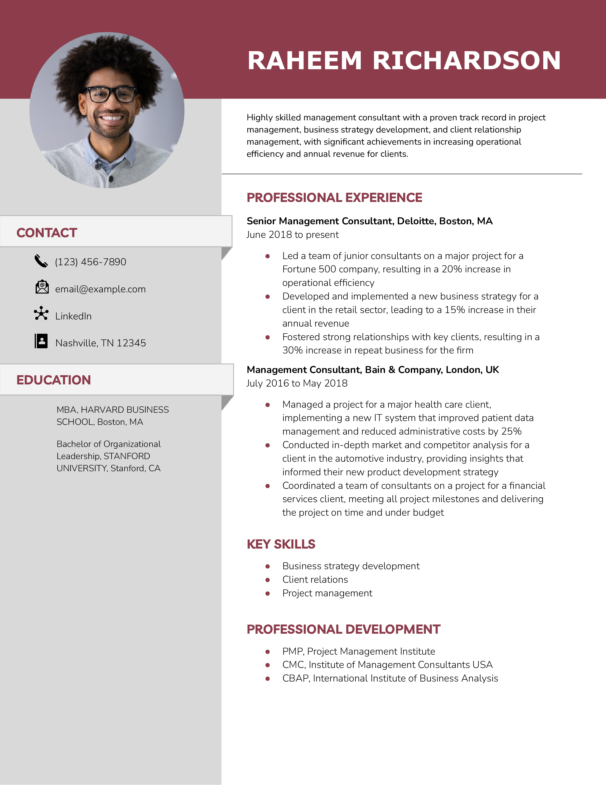 Management Consultant Resume Examples - Entry Level Management Consultant Resume Example.pdf