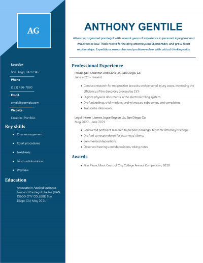 3 Best Paralegal Resume Examples and Templates for 2025