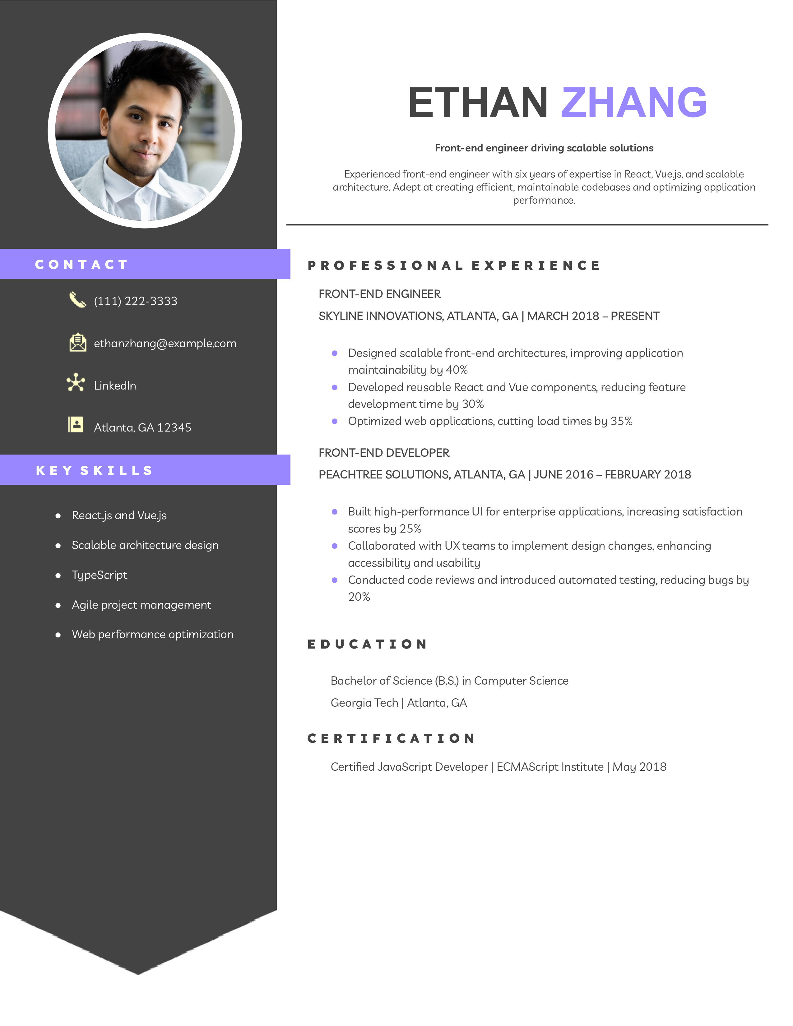 Front End Developer Resume Examples - Front End Engineer Resume Example.pdf