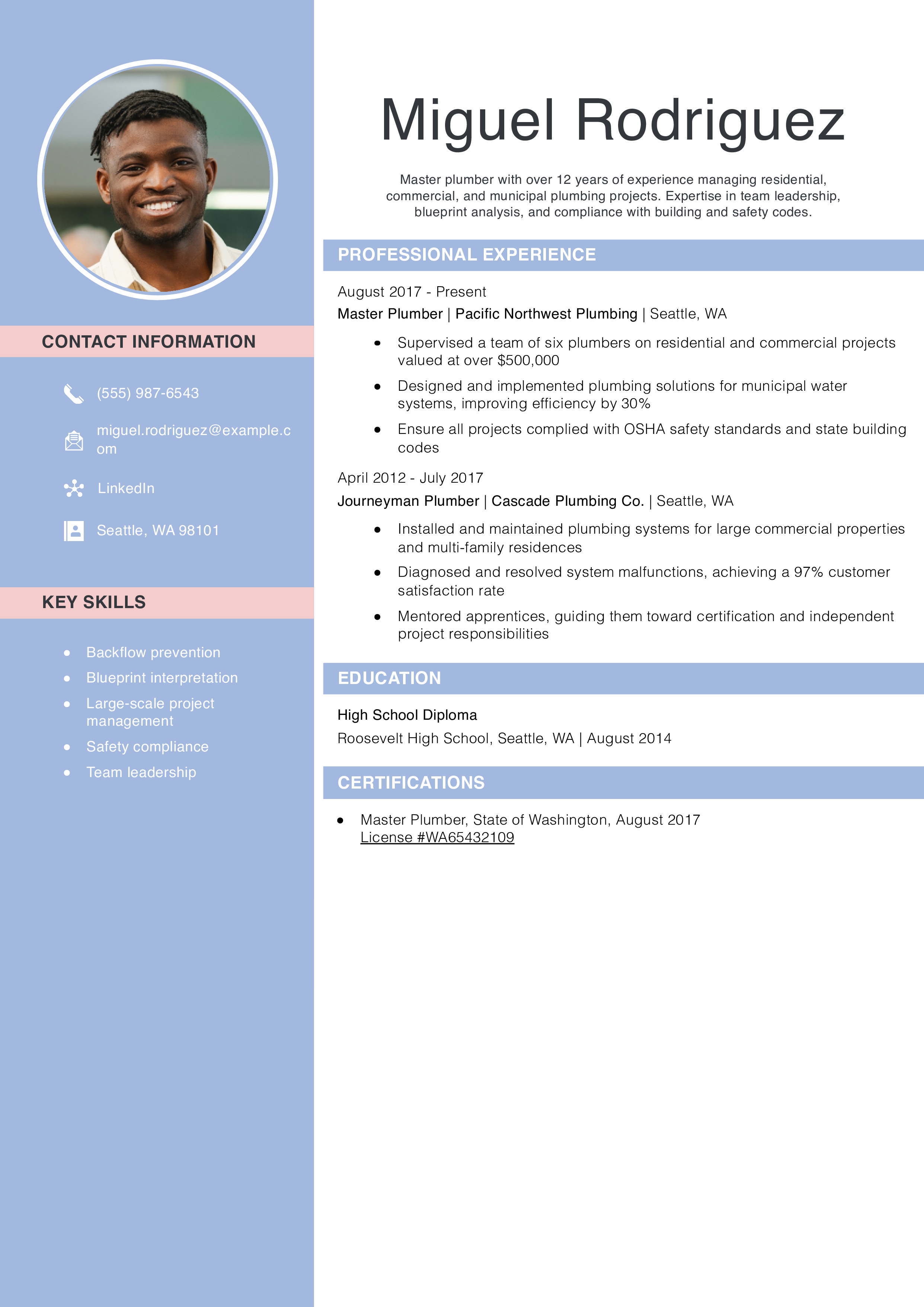 Master Plumber Resume Example4