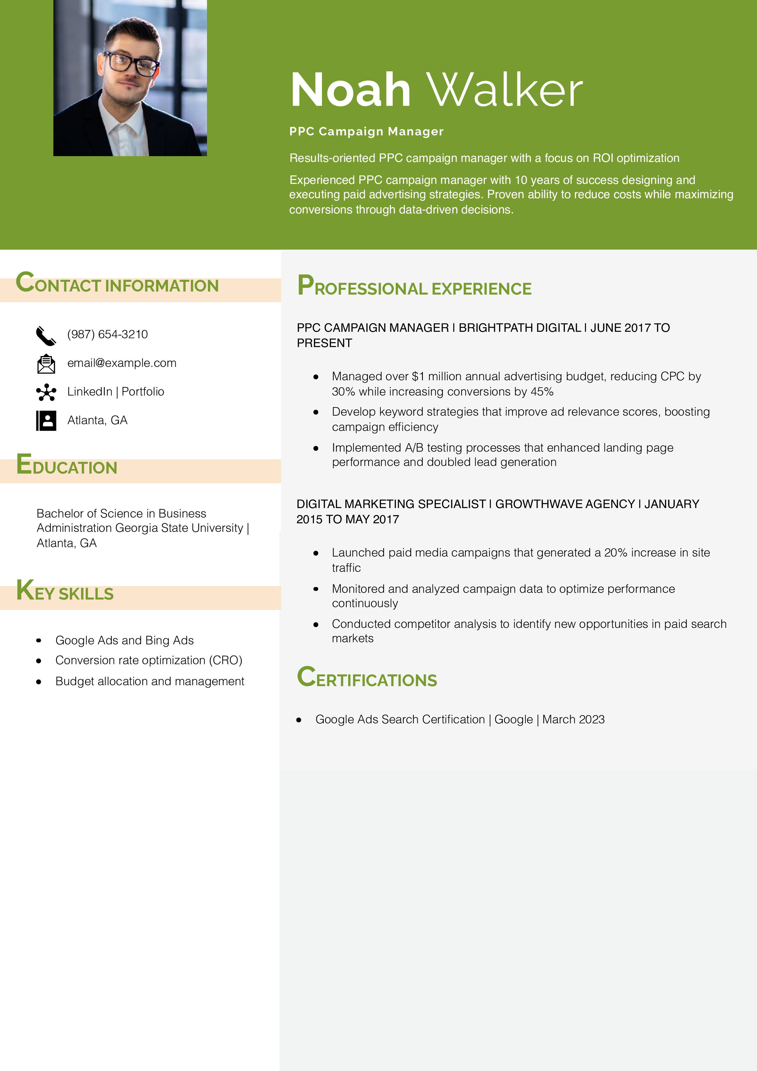 PPC Campaign Manager Resume