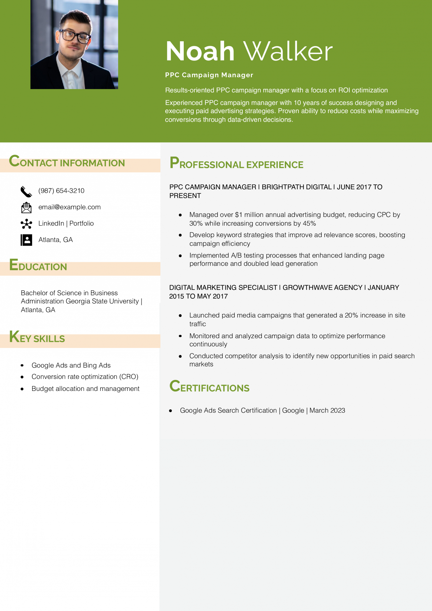 PPC Campaign Manager Resume