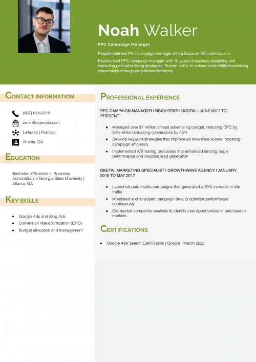PPC Campaign Manager Resume