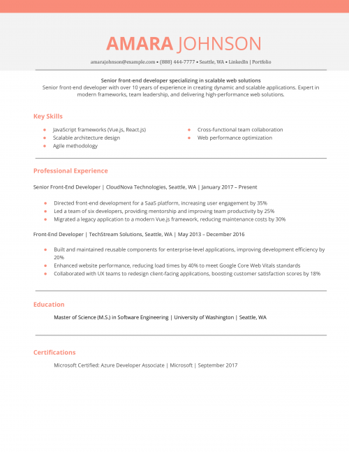 Senior Front-End Developer Resume Example (1)