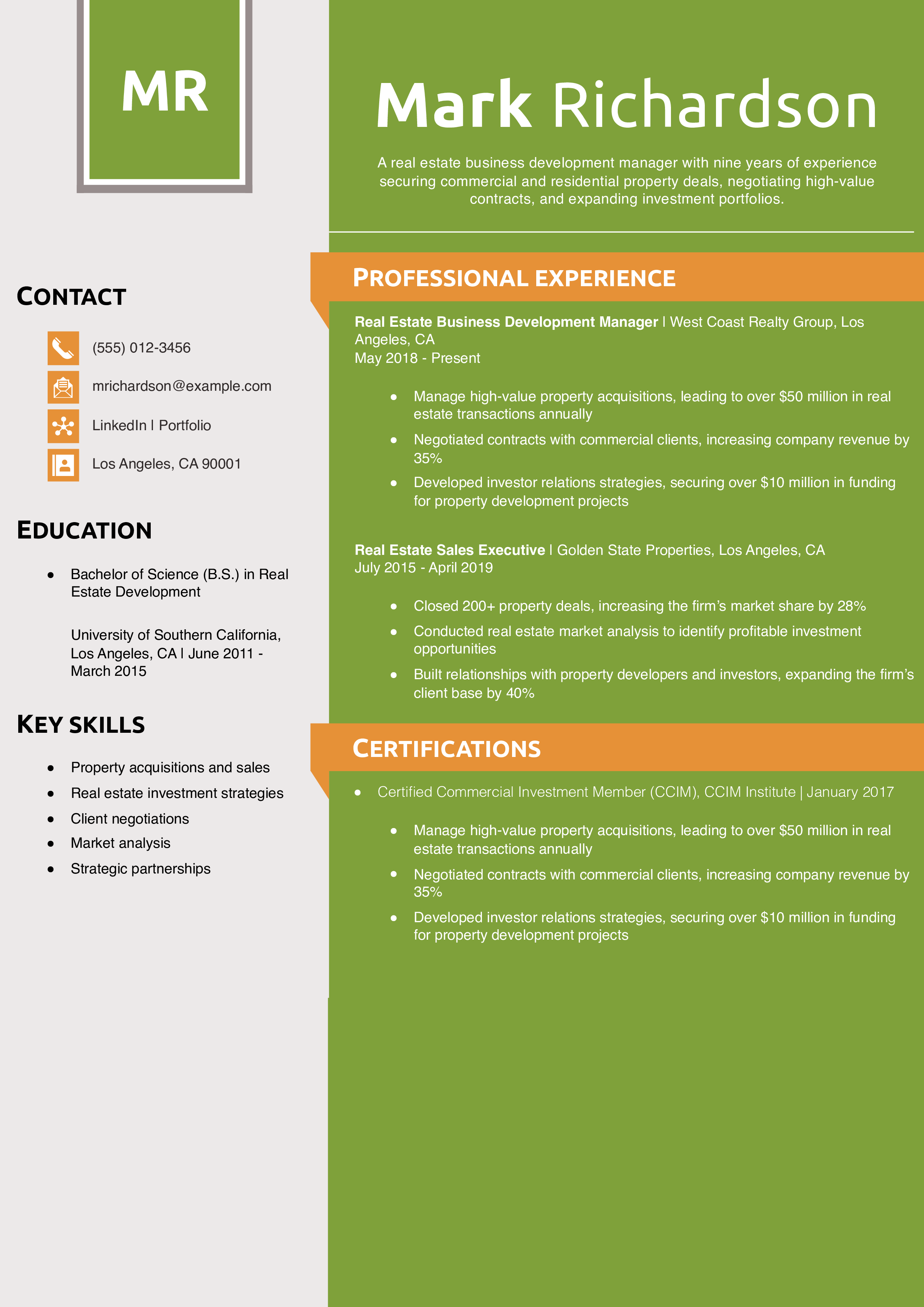 Real Estate Business Development Manager