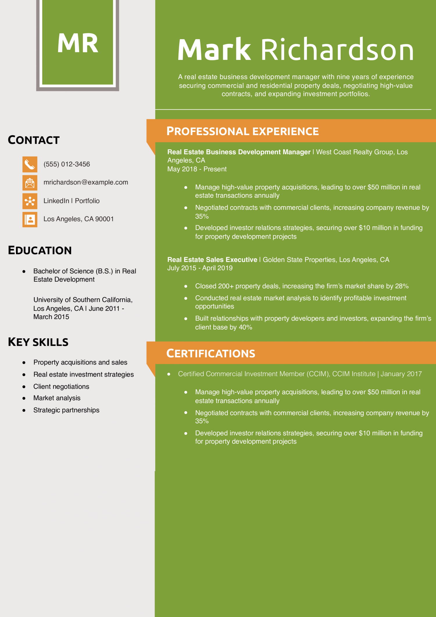 Real Estate Business Development Manager