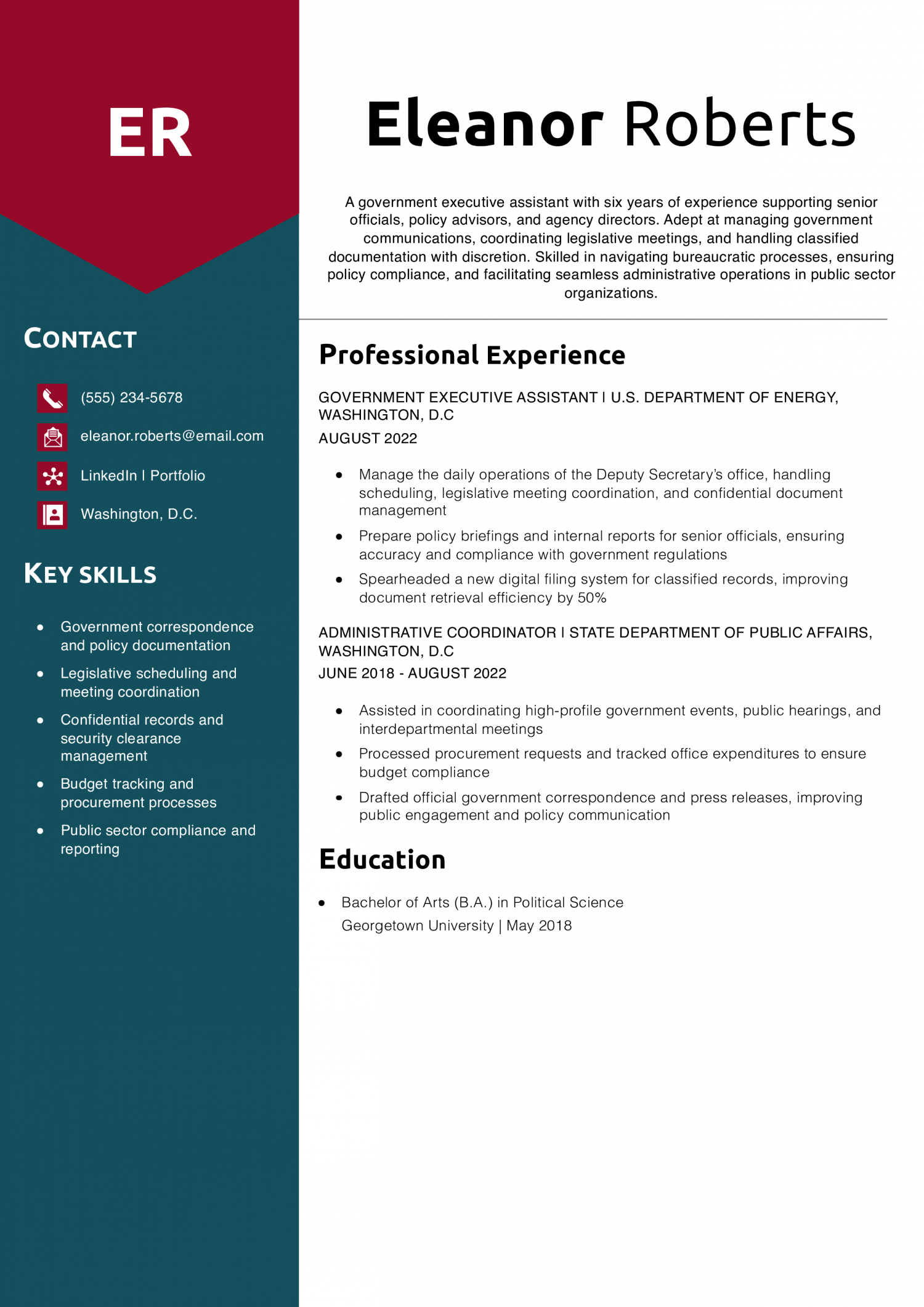 Government Executive Assistant