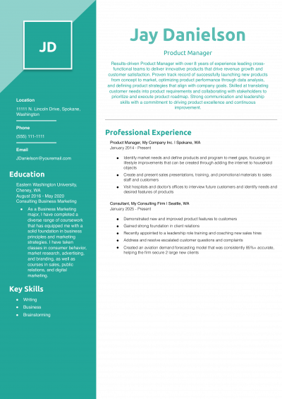 Entry-Level Nursing Resume Example