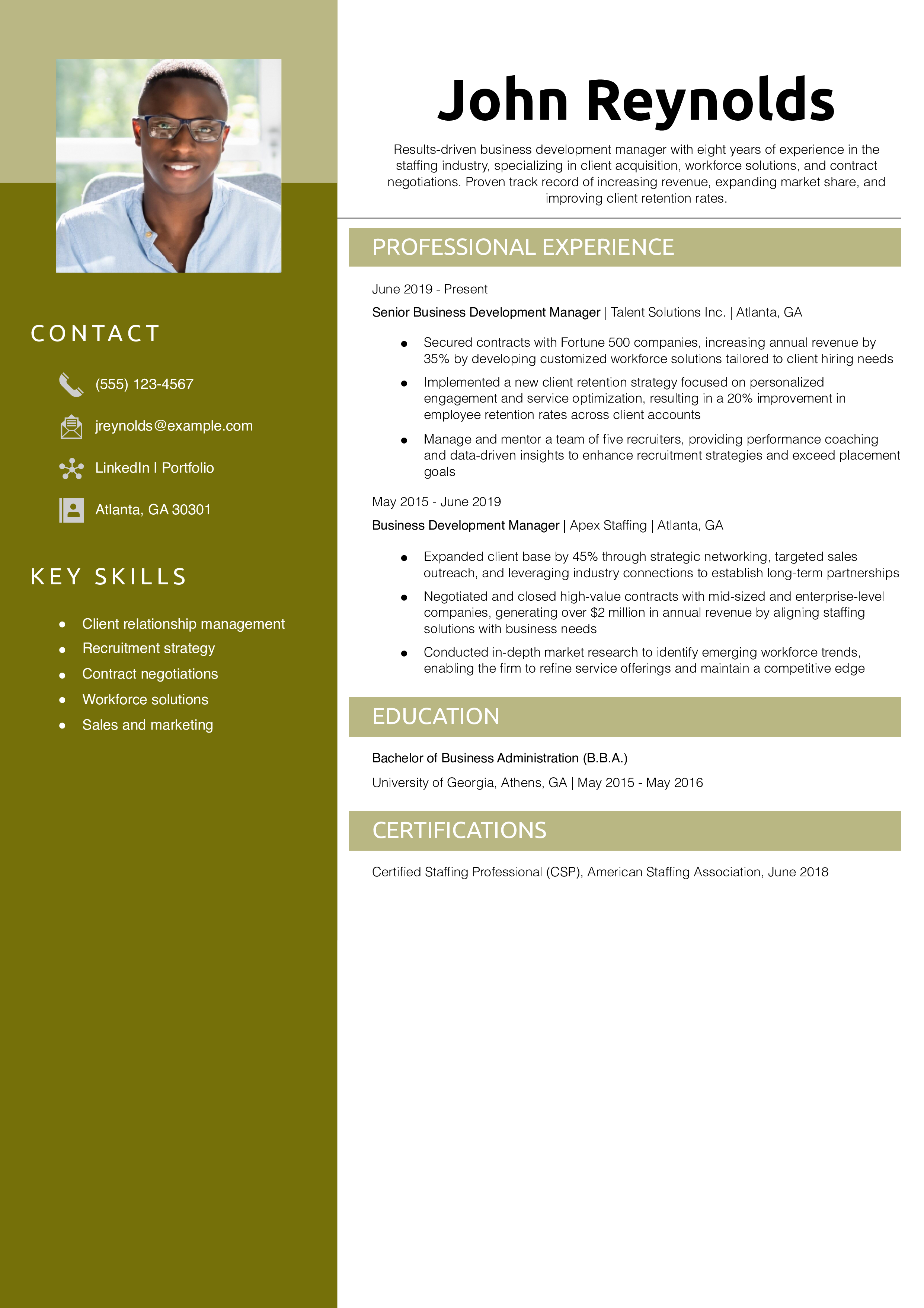 Business Development Manager Staffing