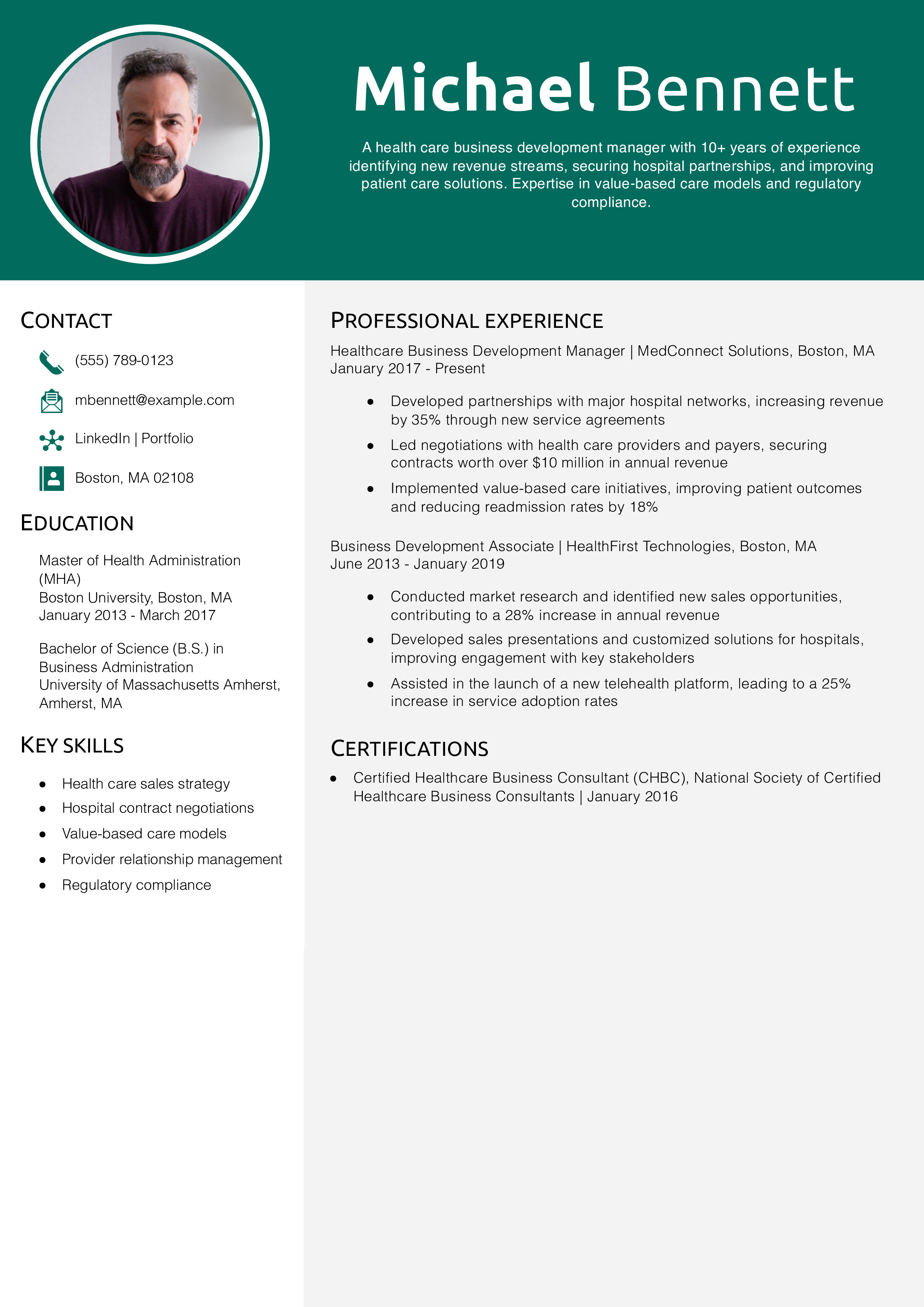 Health Care Business Development Manager