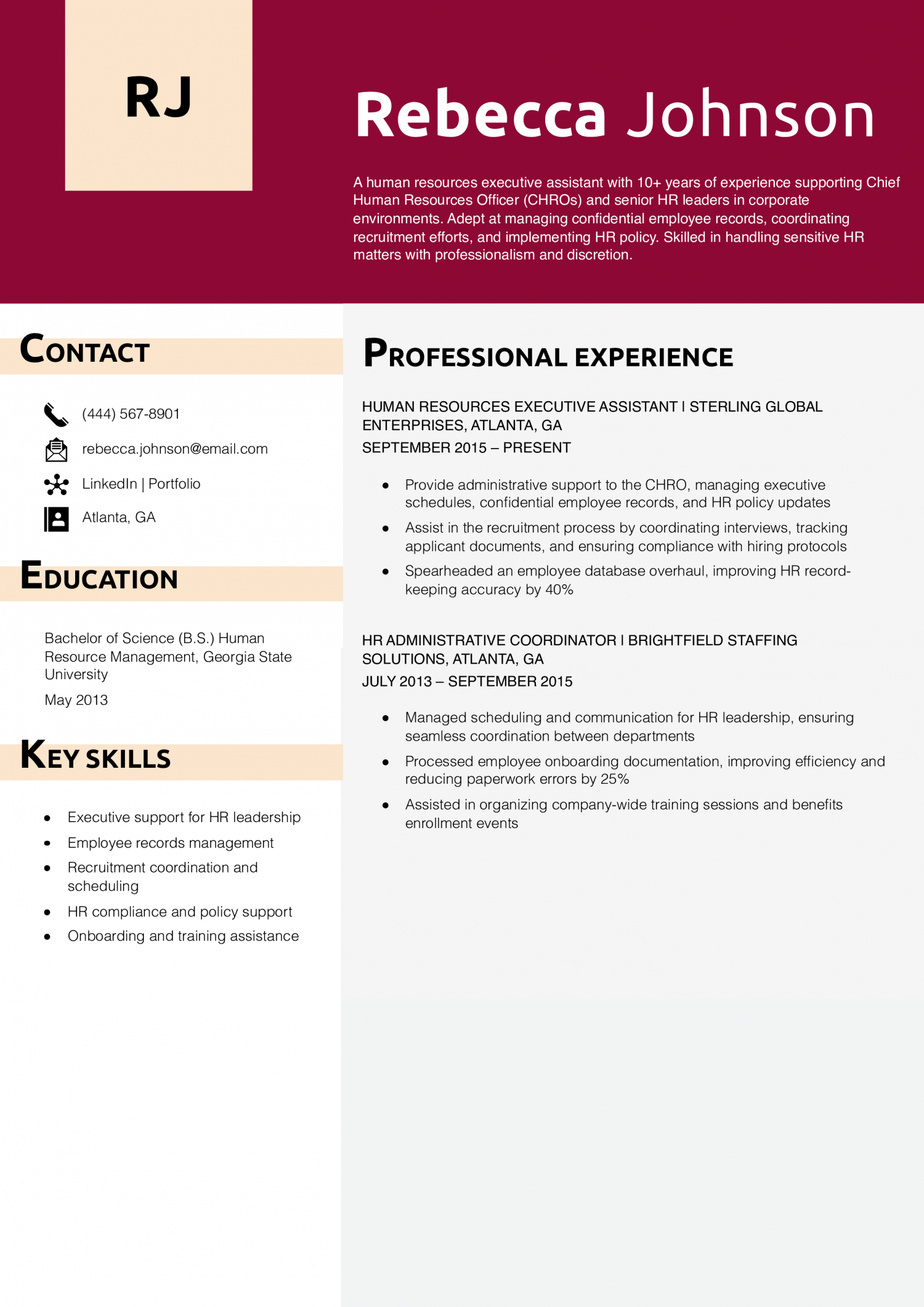 Human Resources Executive Assistant