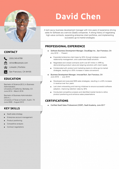 Software Business Development Manager
