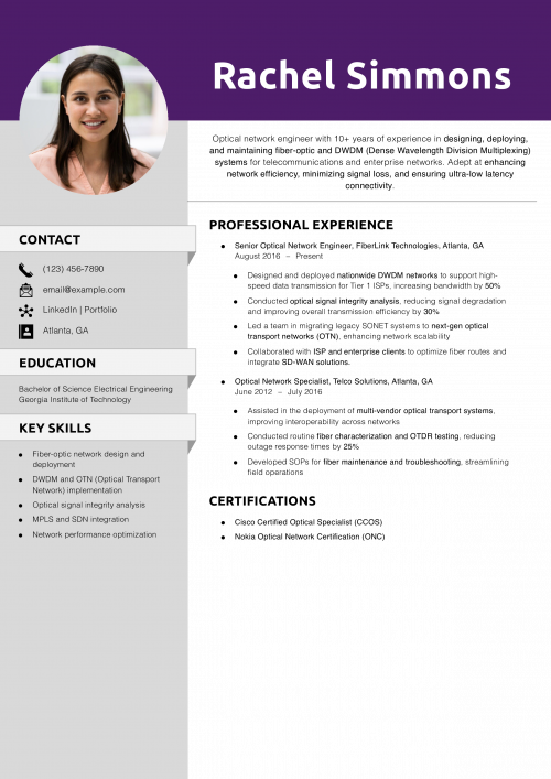Optical Network Engineer
