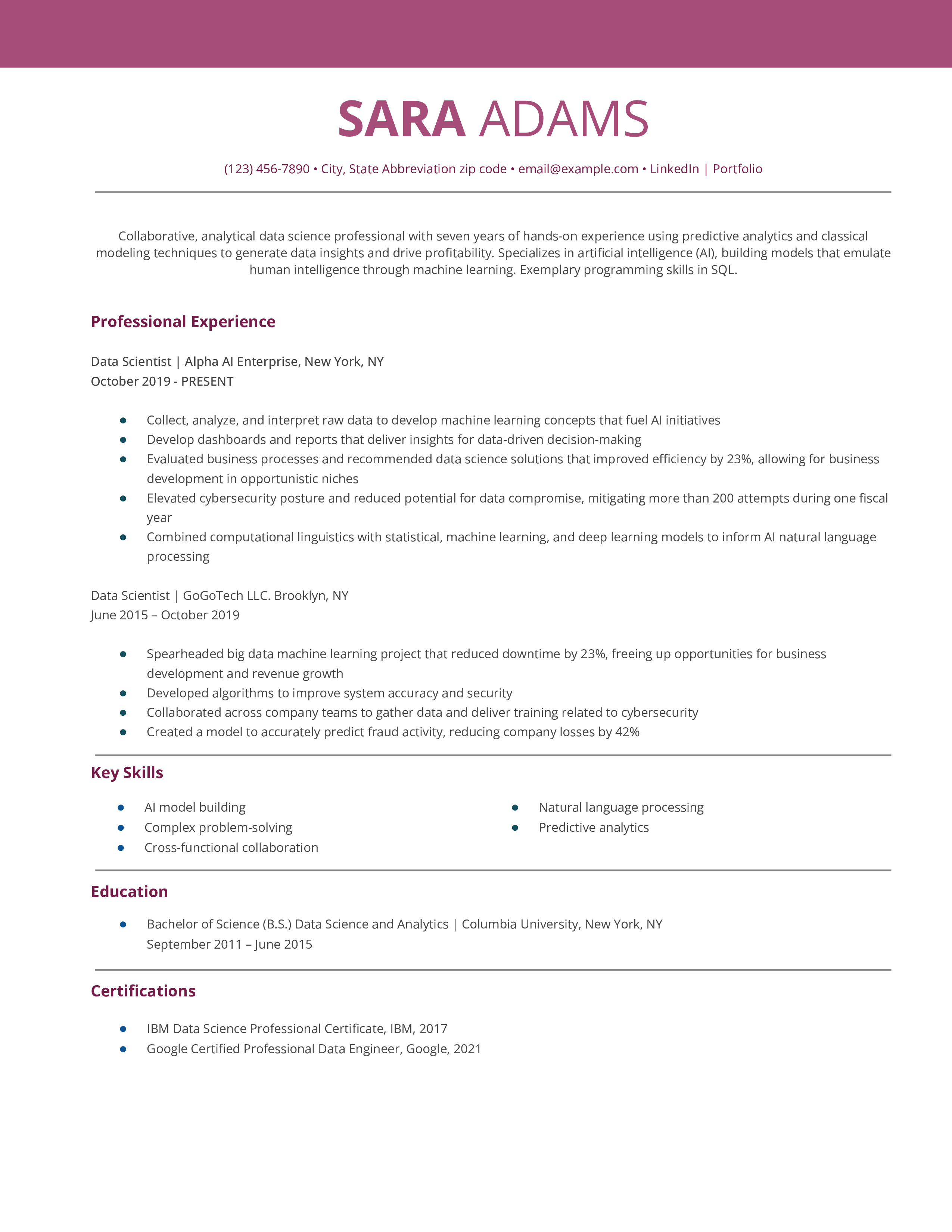 ATS-Friendly Resume Template