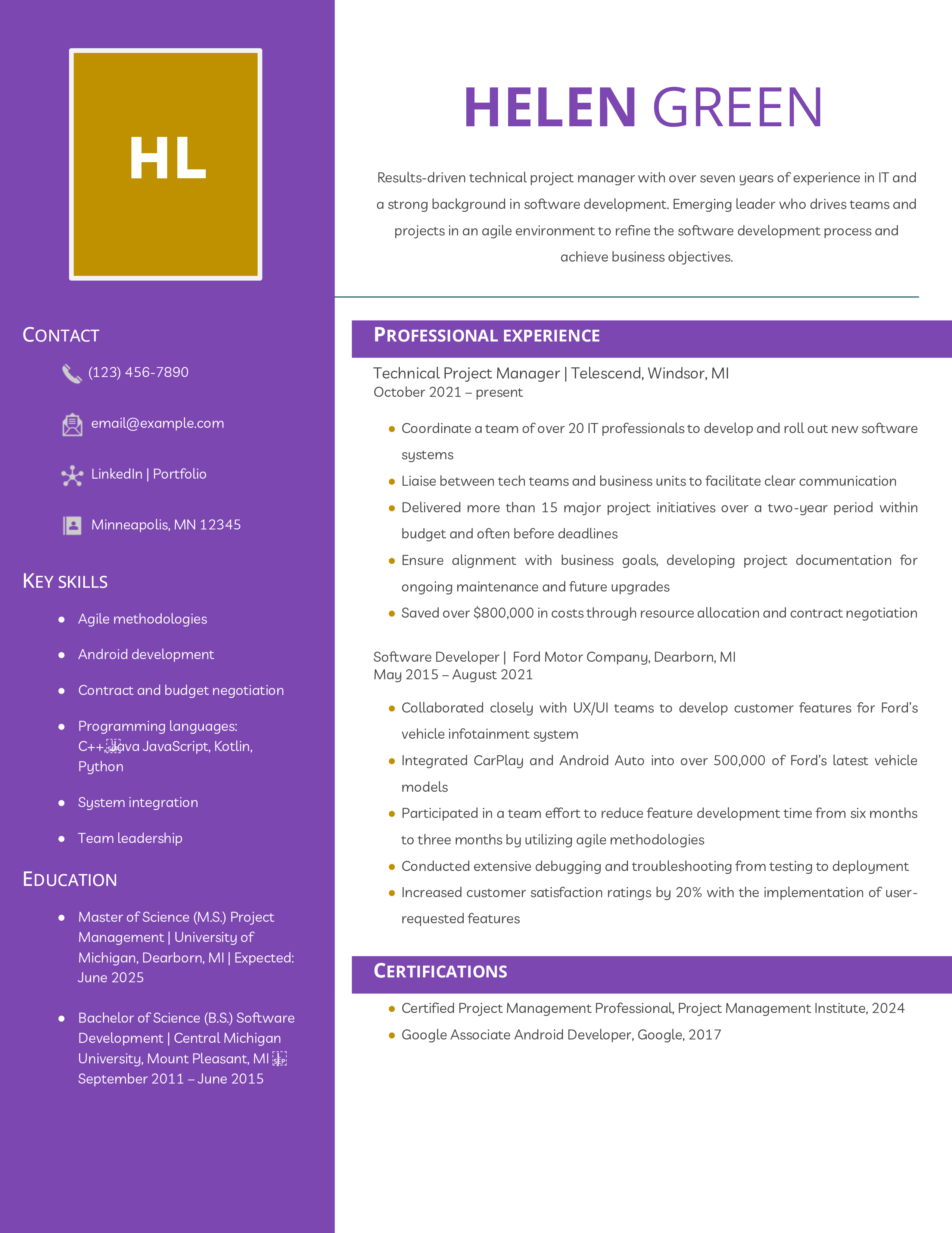 3 Best Tech Resume Templates and Examples for 2025