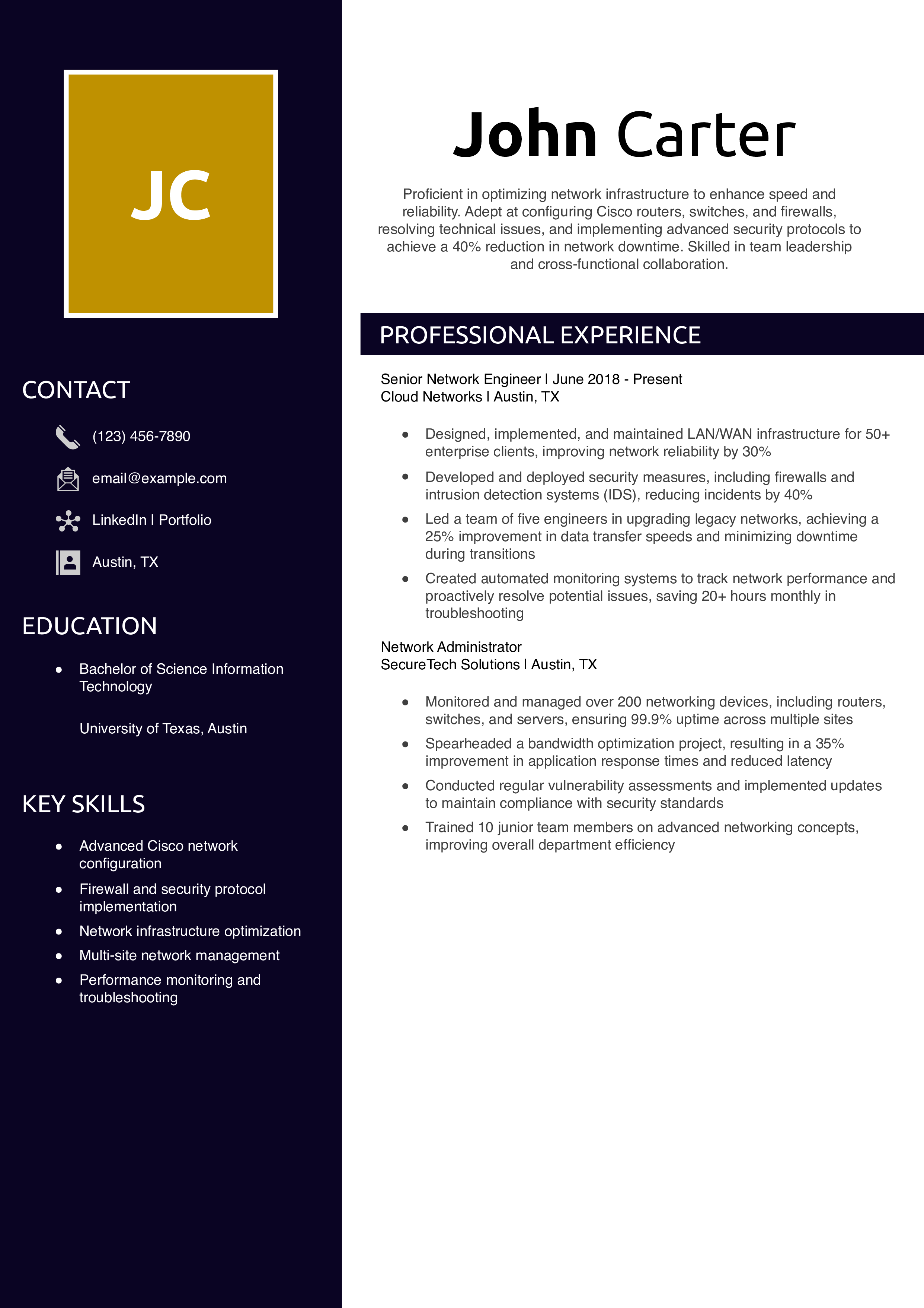 network-engineer-resume-examples