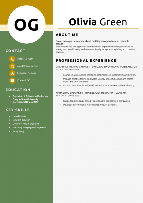 Brand Marketing Manager Resume