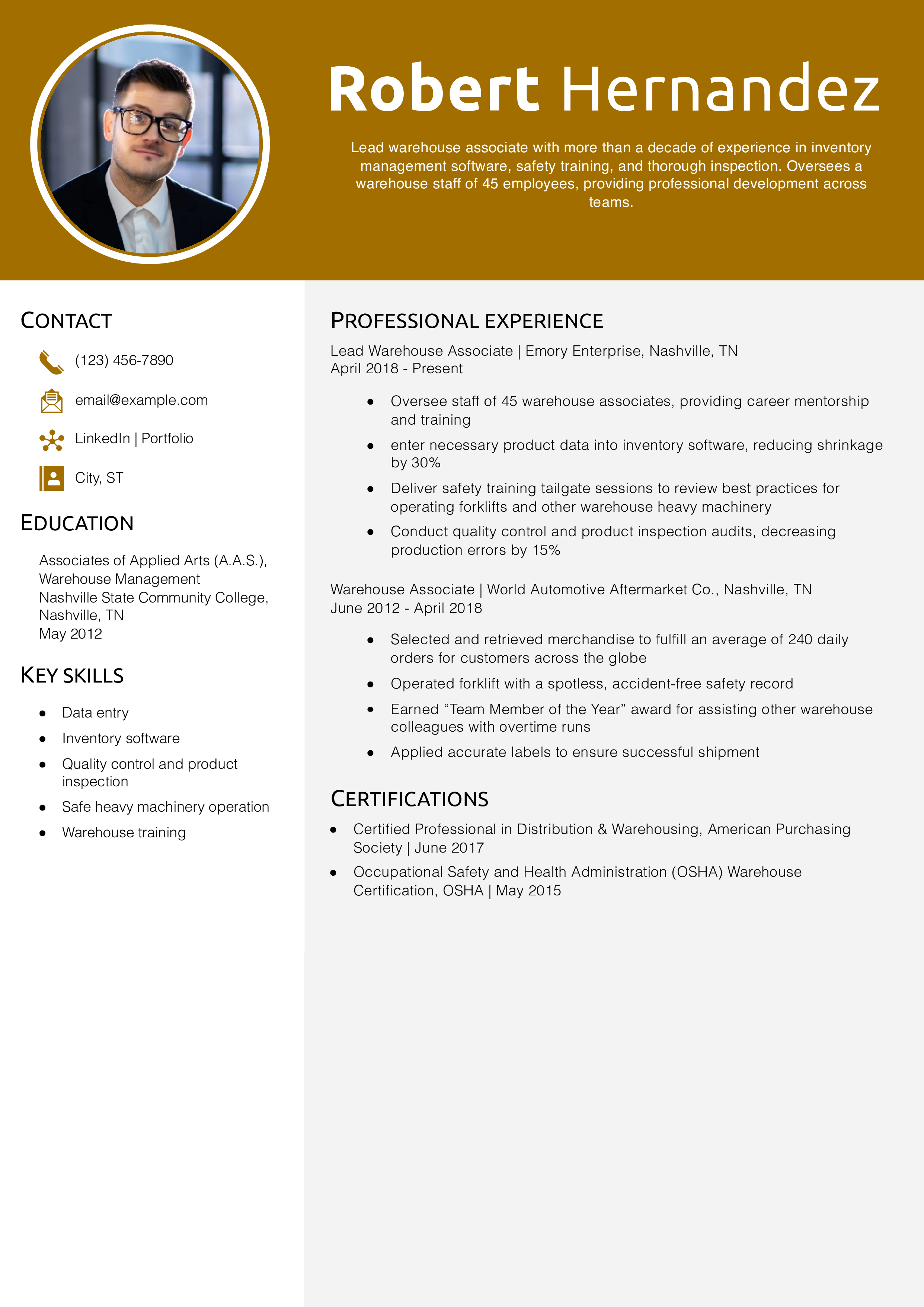 Senior-Level Warehouse Worker