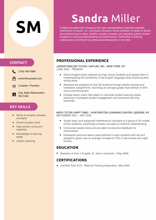 Entry-Level Tutor