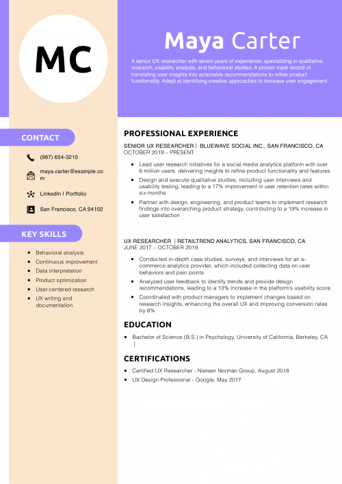 Senior User Experience Researcher