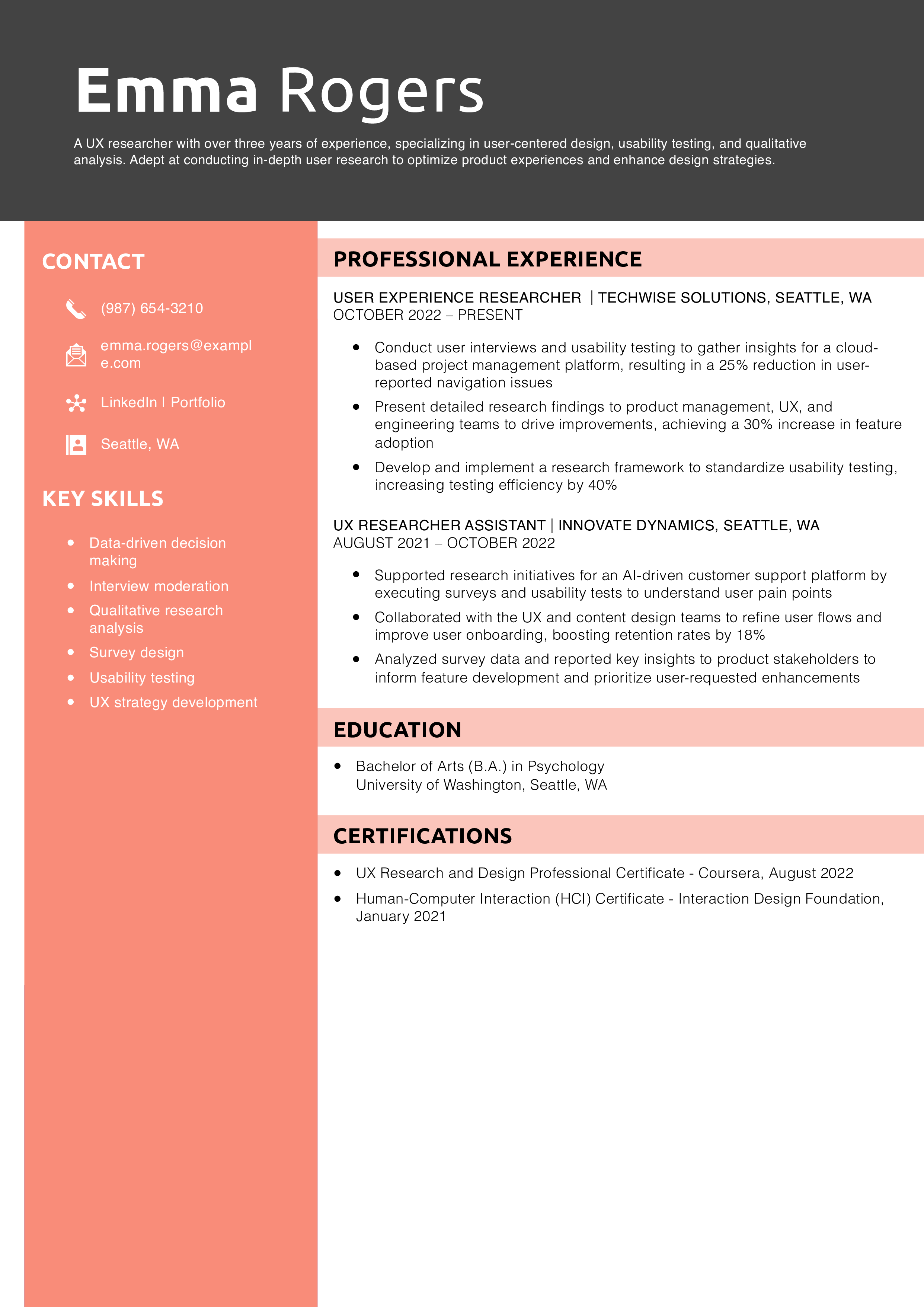 Entry-Level User Experience Researcher