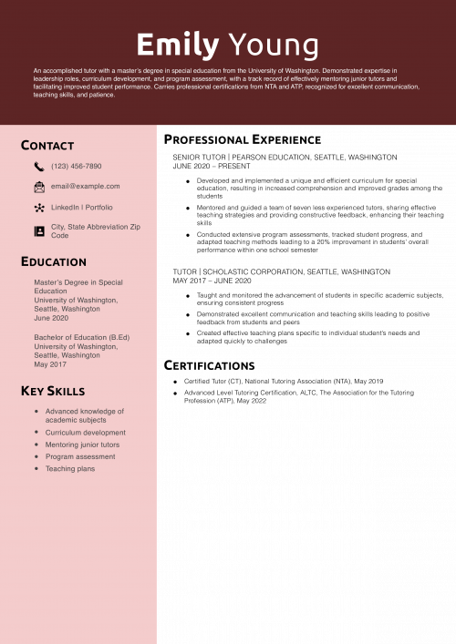 Senior-Level Tutor