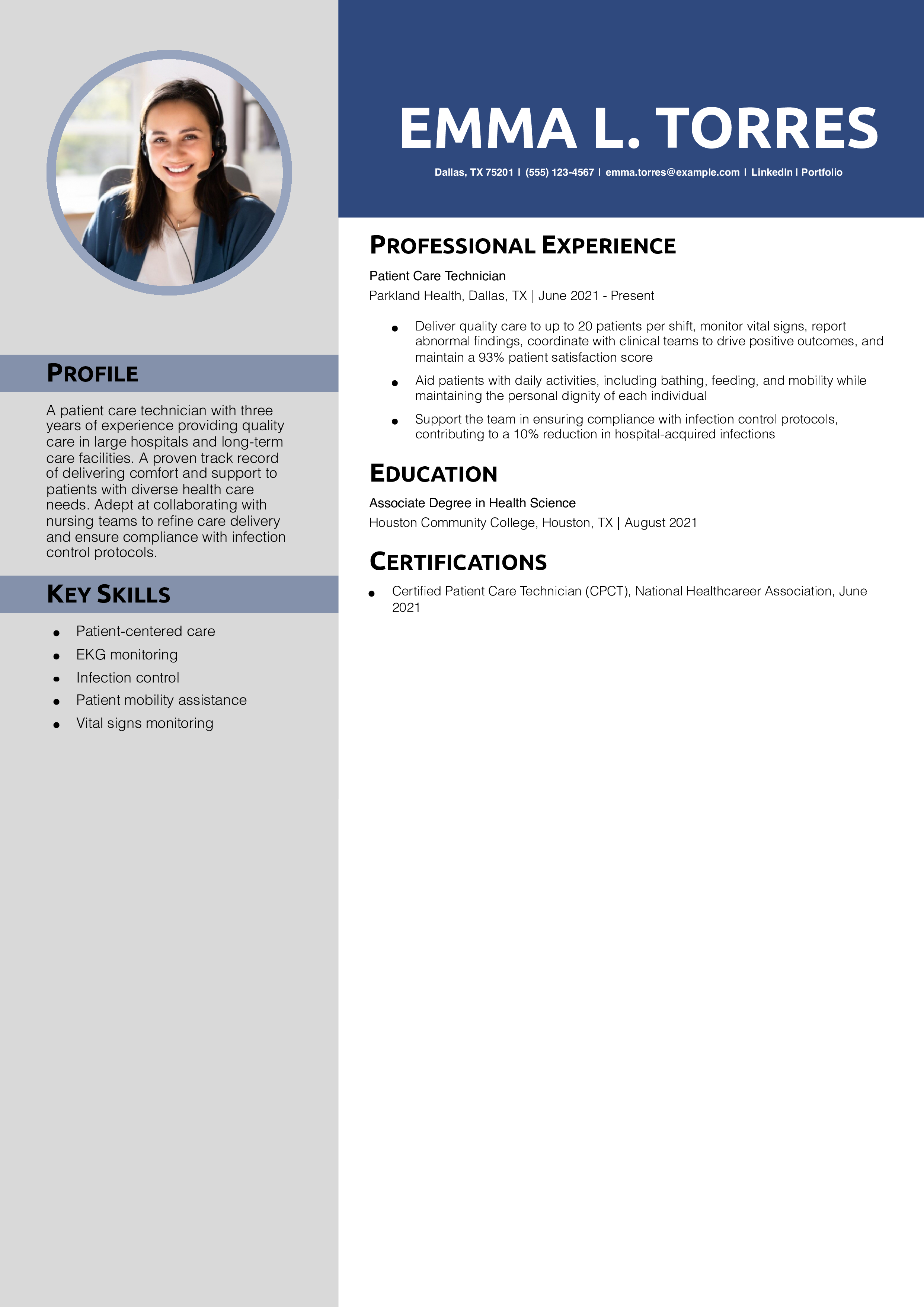 Patient Care Technician Nursing Student