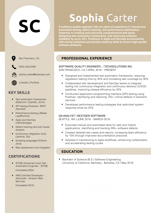 Software Quality Engineer