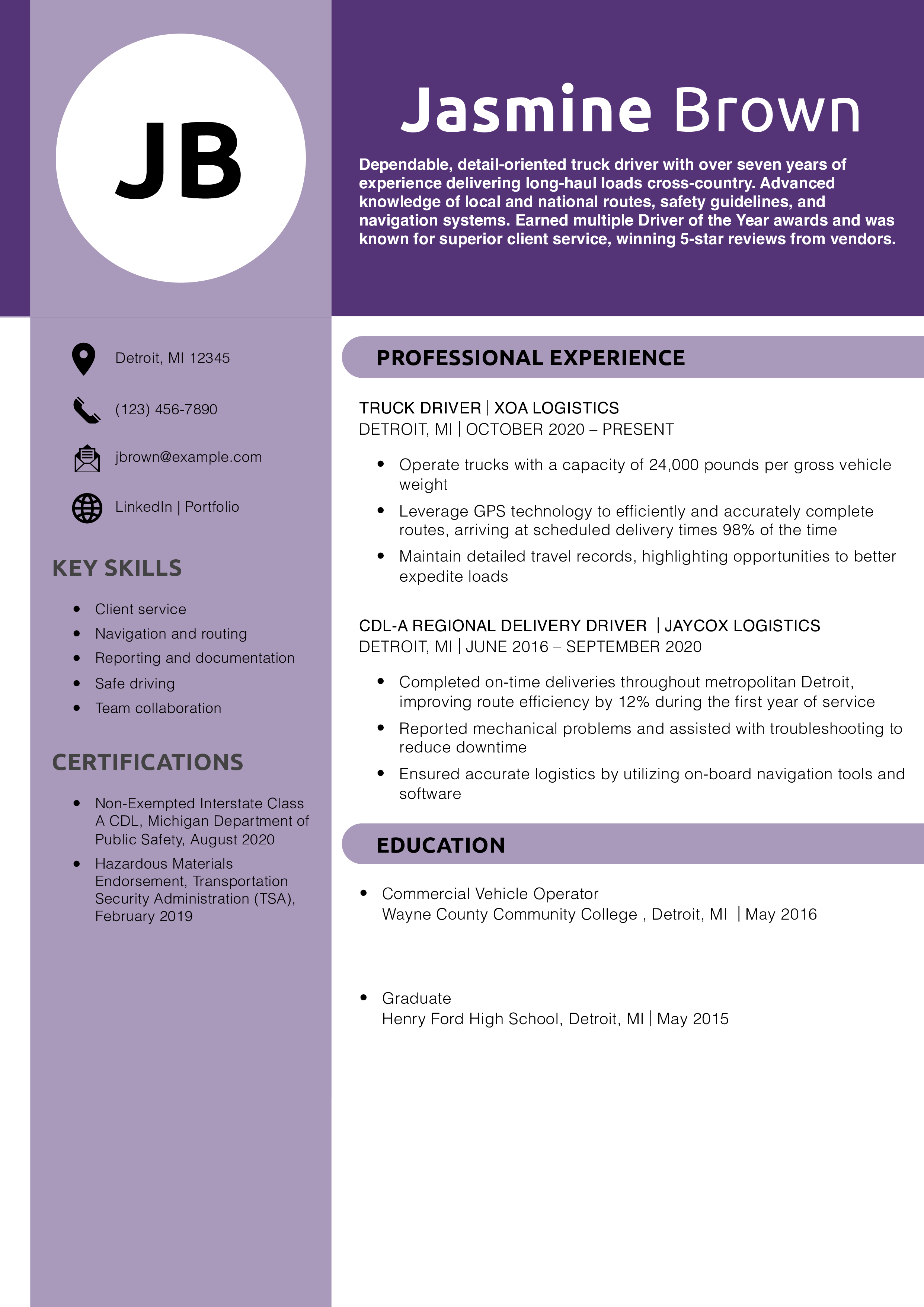 Mid-Level Truck Driver