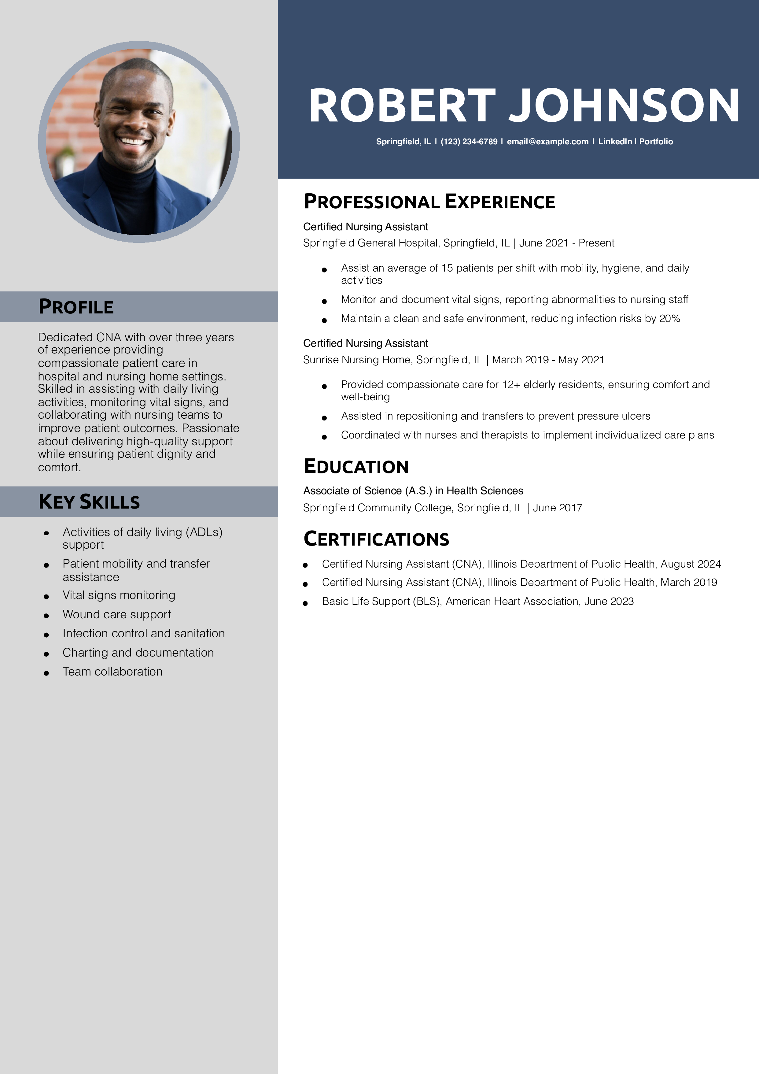 CNA Resume (With Experience)