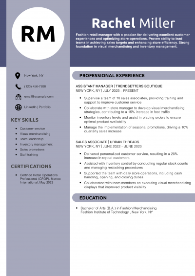 Fashion Retail Manager