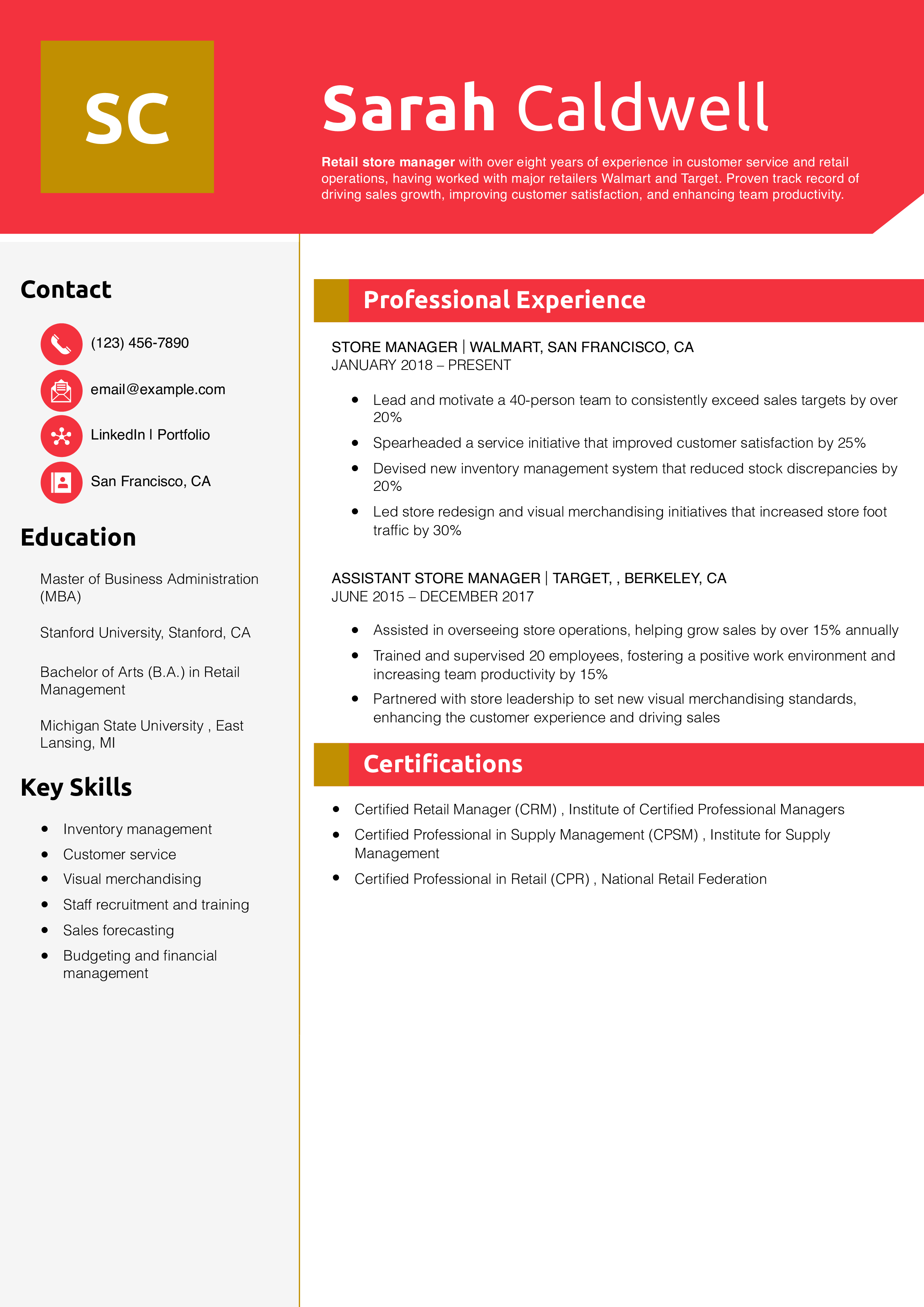 Retail Store Manager