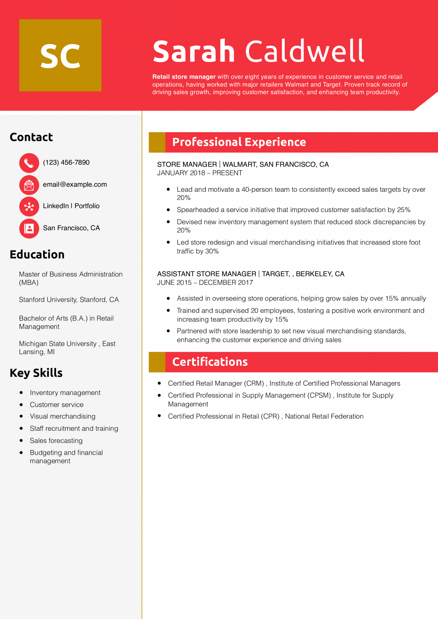 Retail Store Manager