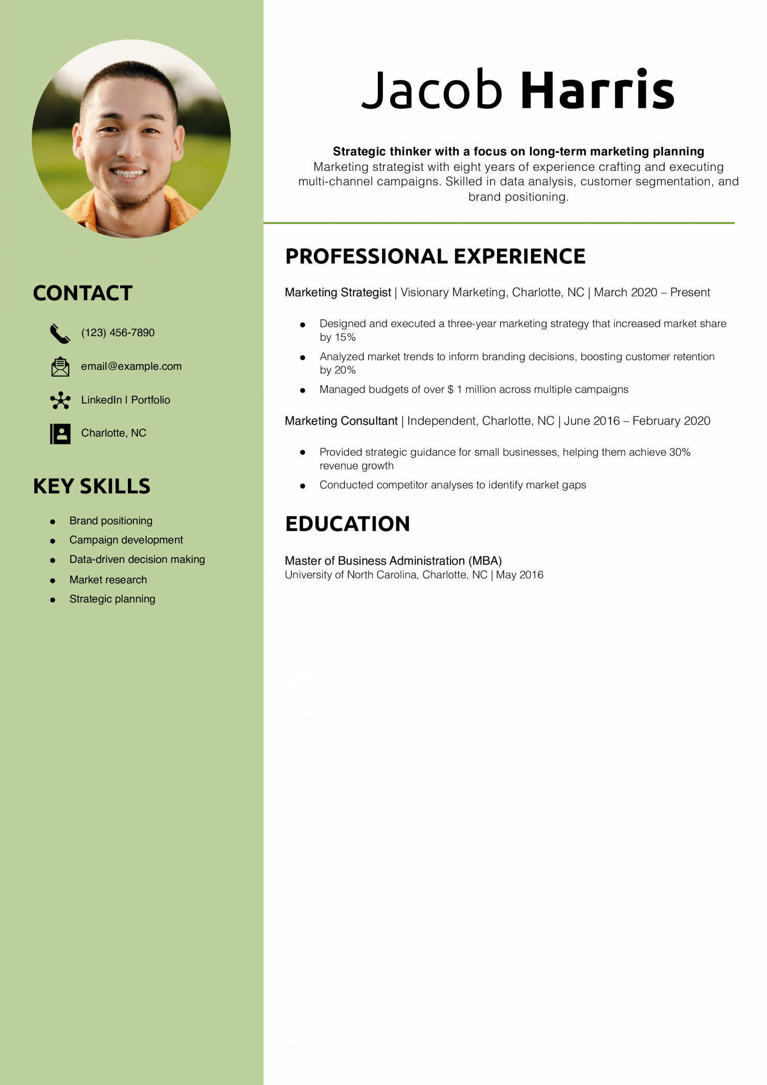Marketing Strategist Resume