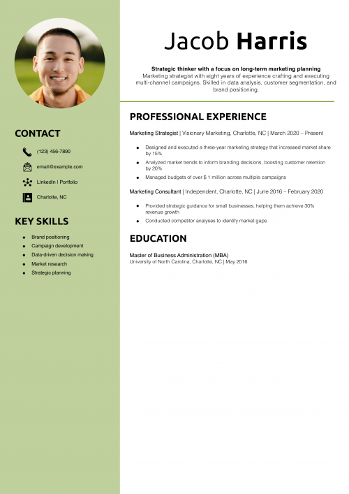Marketing Strategist Resume