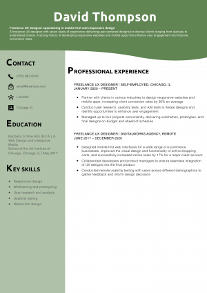 Freelance UX Designer