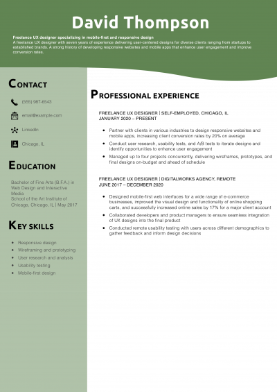 Freelance UX Designer