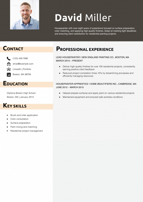 Housepainter resume