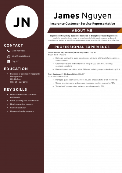 Hospitality Customer Service Representative
