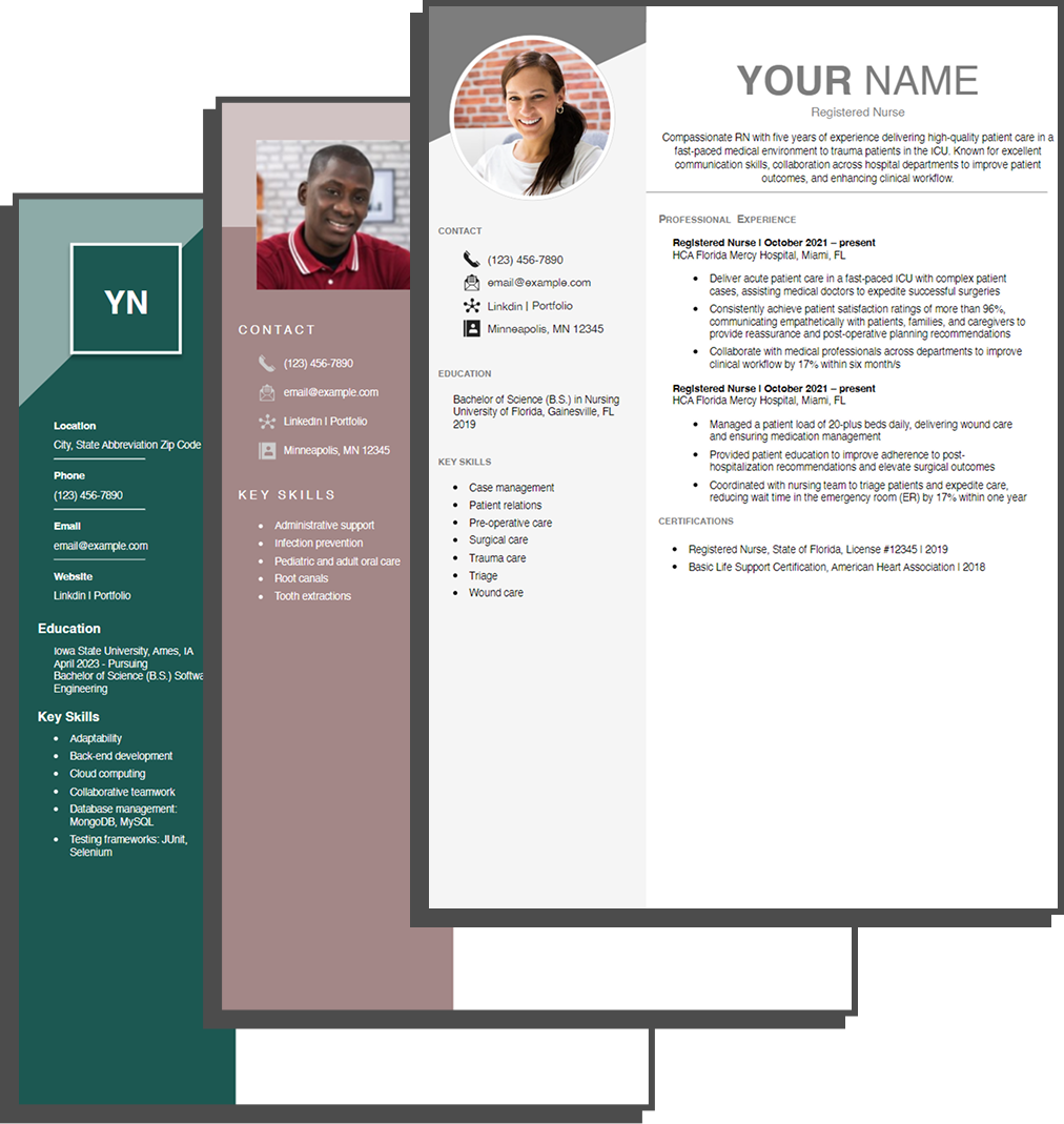 Design and edit your resume in minutes