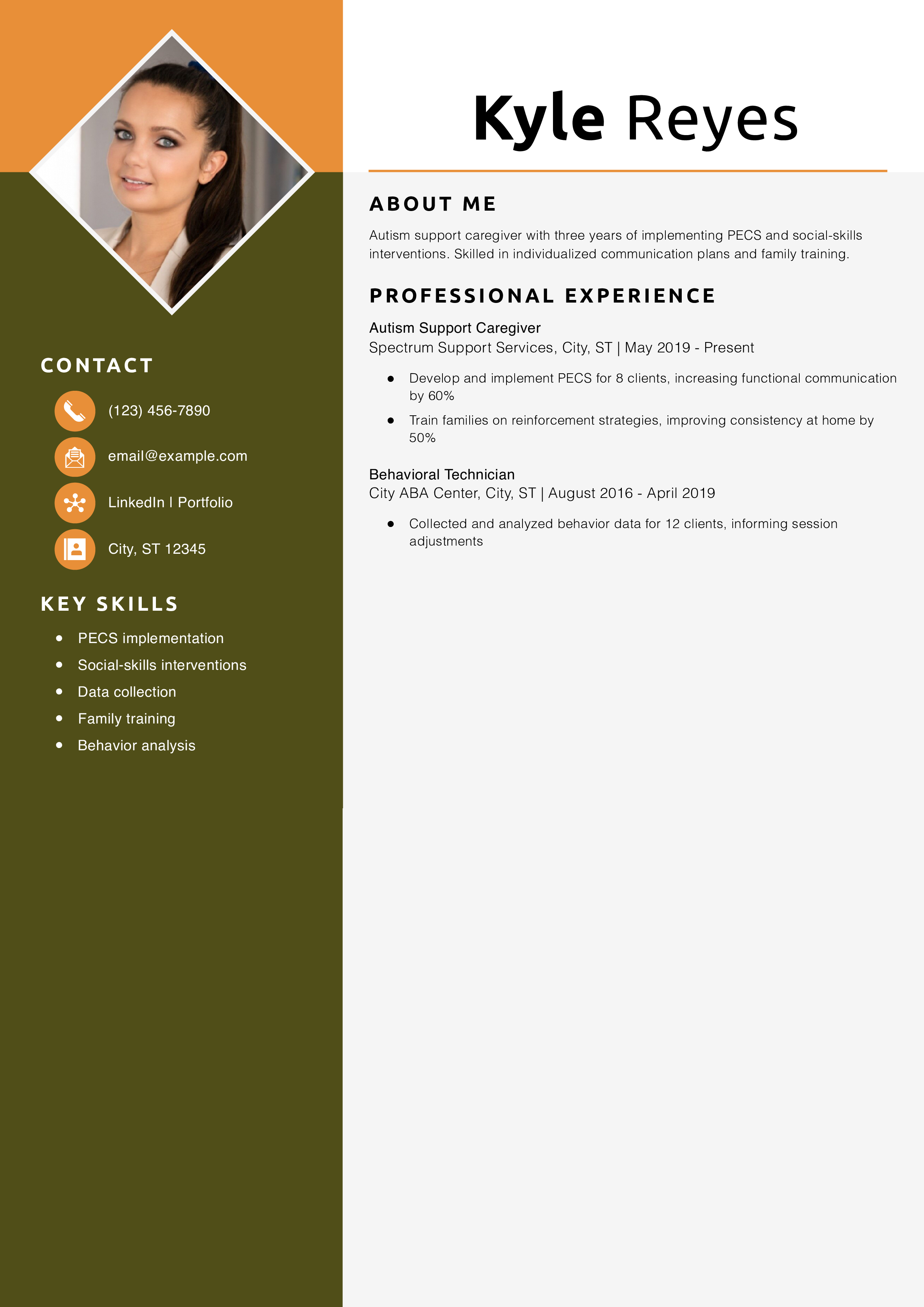Companion Hospice Caregiver Resume Example
