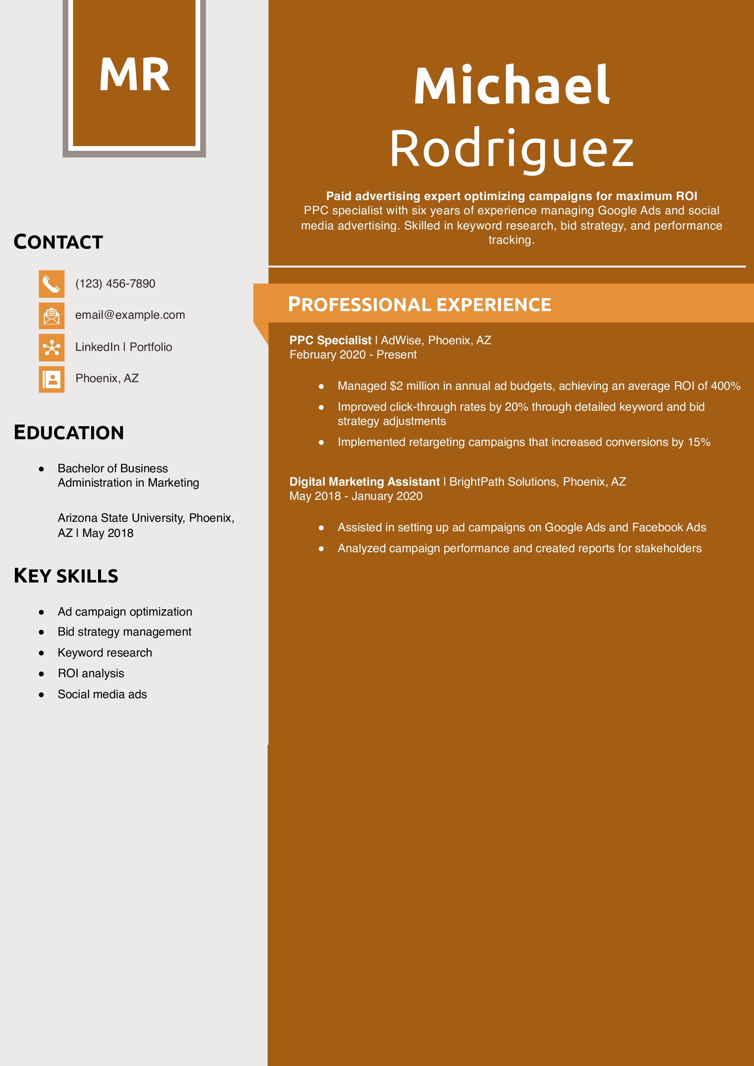 PPC Specialist Resume