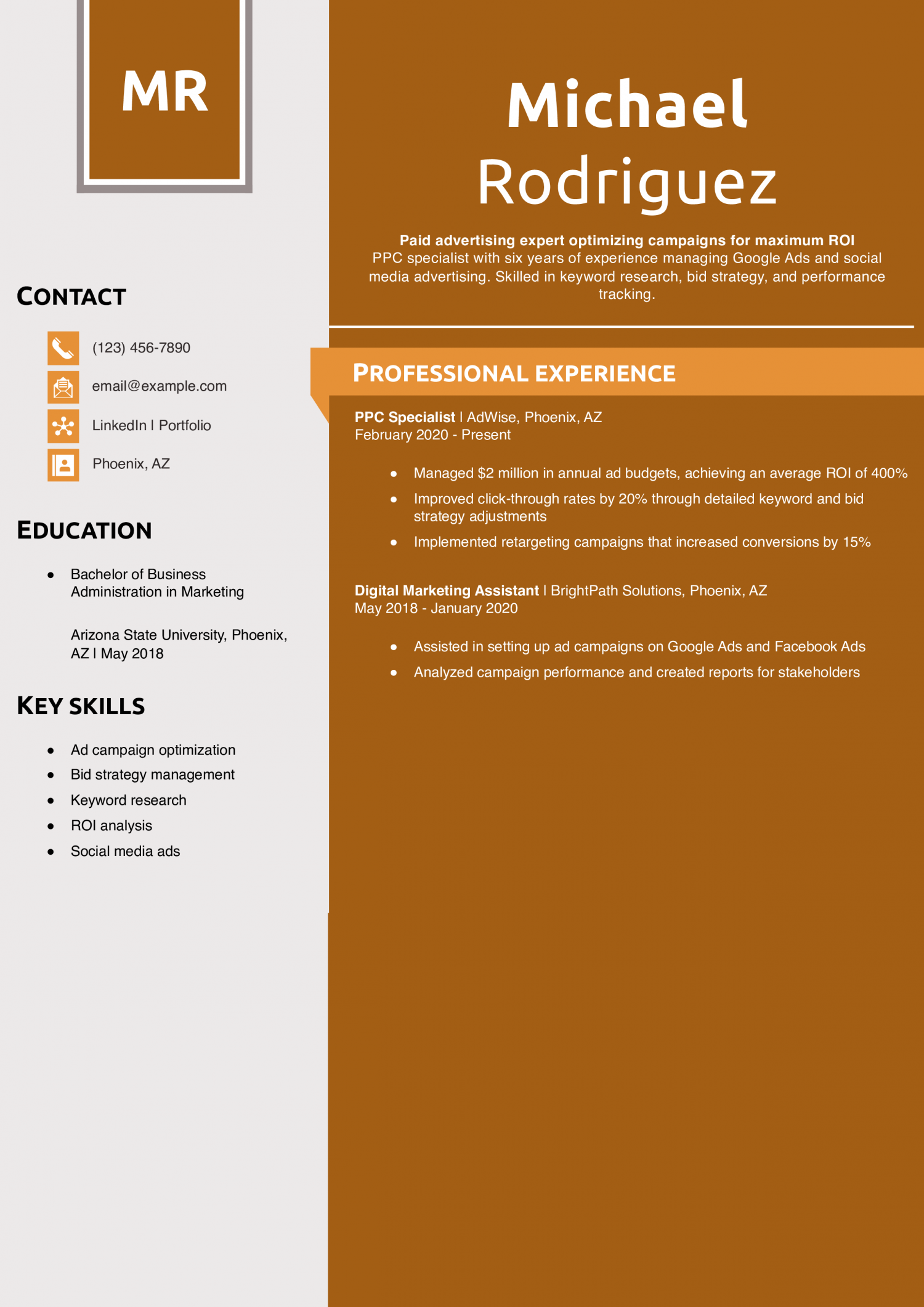 PPC Specialist Resume