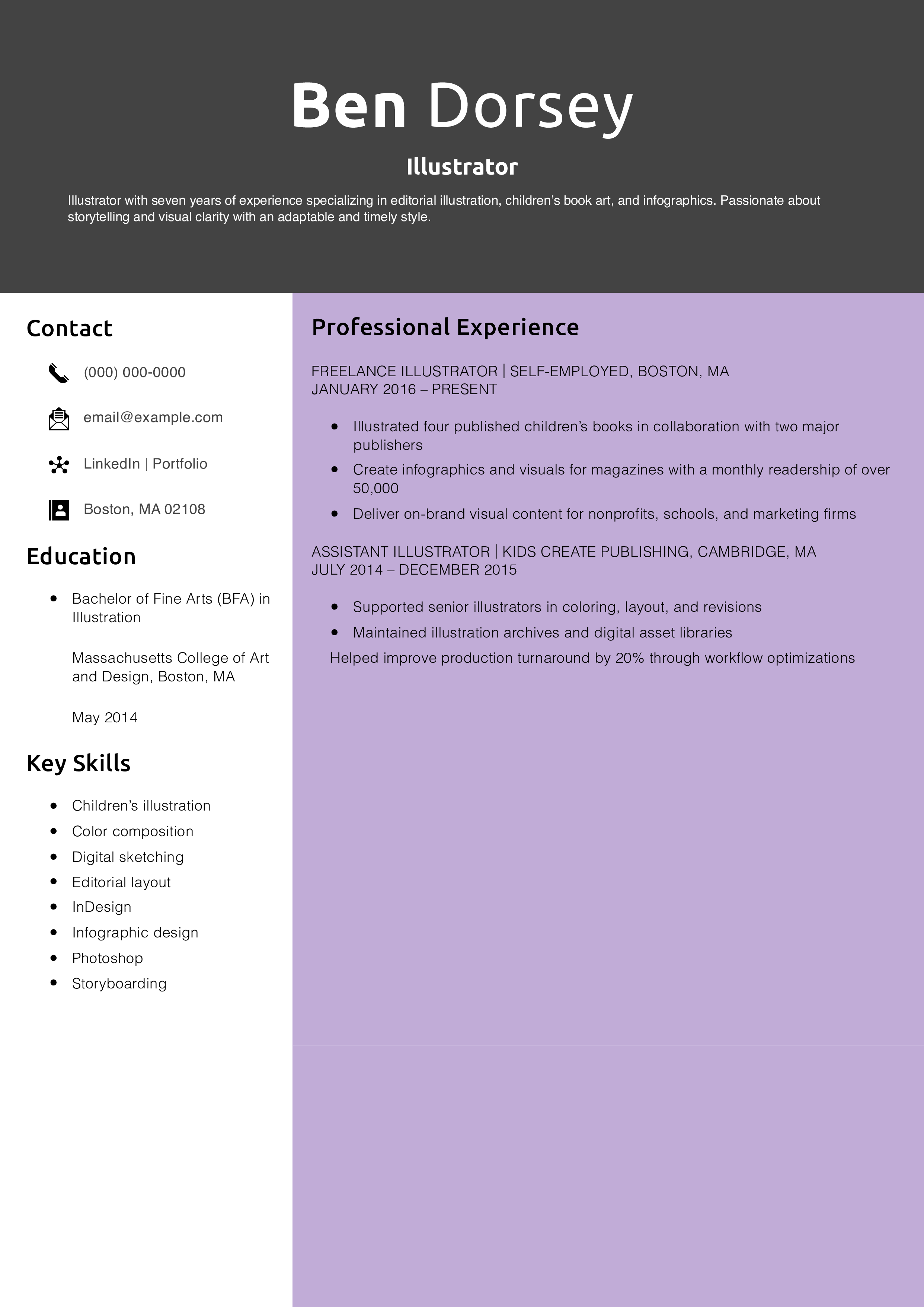  Illustrator Resume Example