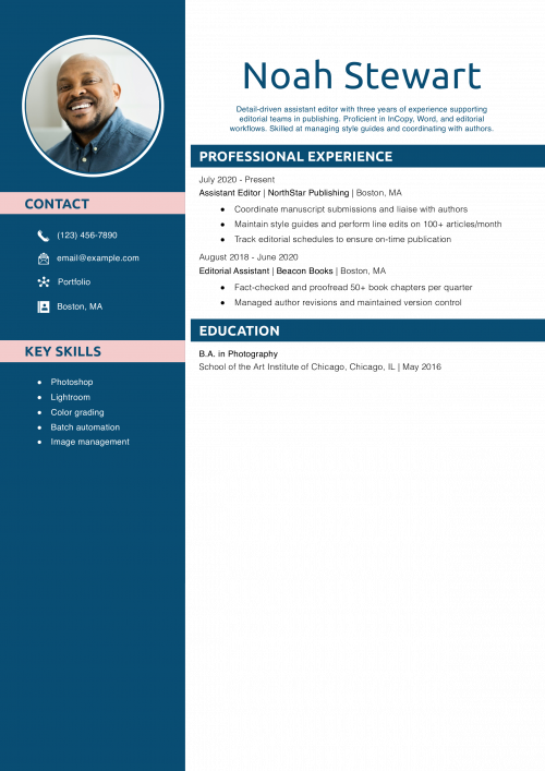 Assistant Editor Resume Example