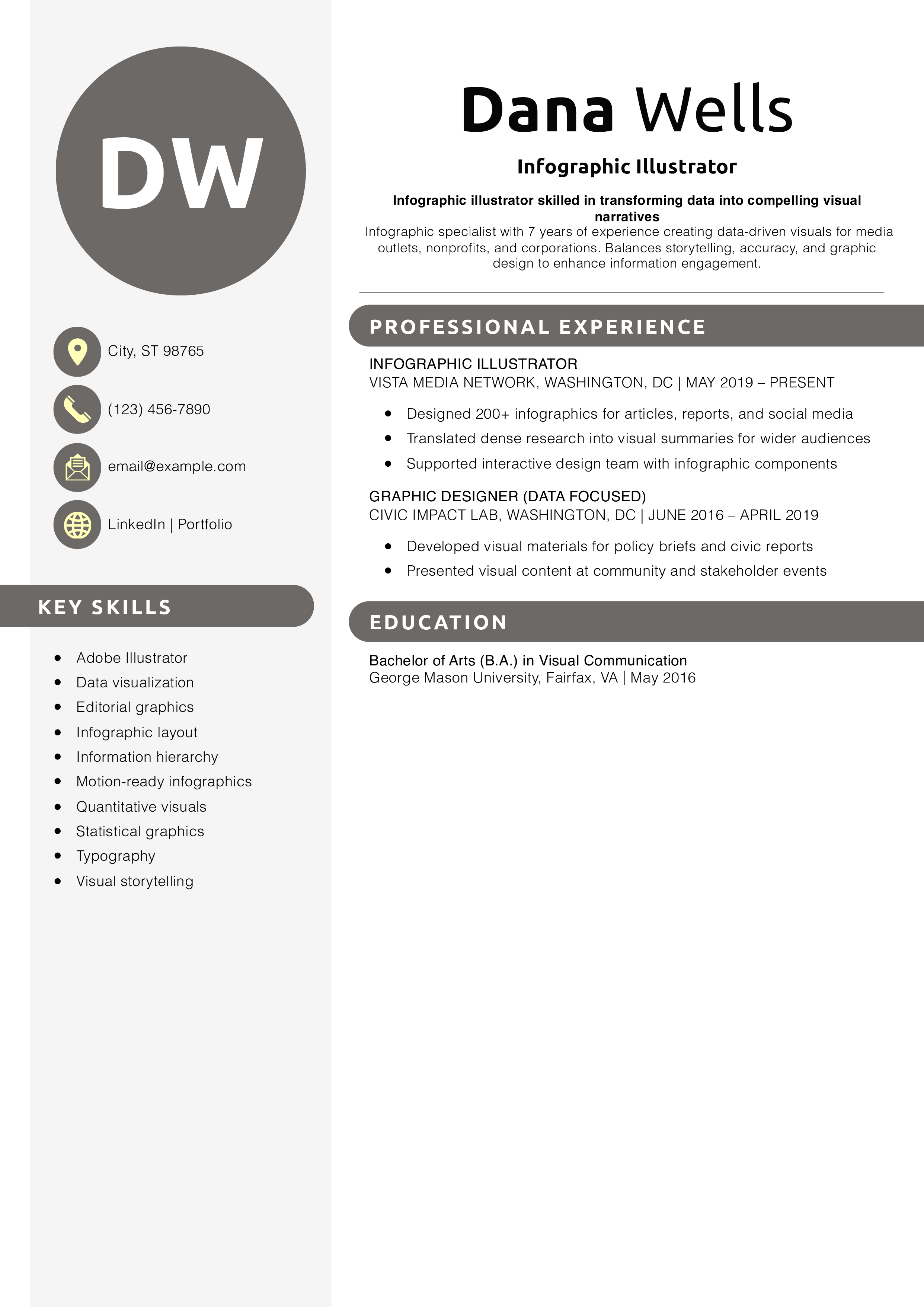 Infographic Illustrator Resume